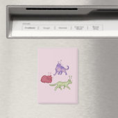 Buitenaardse katten Whimsieke ruimtekat Funny Sci- Magneet (Insitu (Vaatwasser))