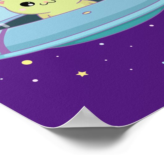 buitenaardse kattenvlieger poster (Hoek)