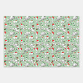 Buitenaardse kerst in de ruimte inpakpapier vel (Voorkant 3)