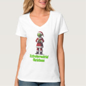 Buitenaardse kerst t-shirt (Voorkant)