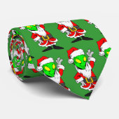 buitenaardse kerstman stropdas (Opgerold)