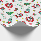 buitenaardse kerstpatronen cadeaupapier (Hoek)