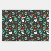 buitenaardse kerstpatronen inpakpapier vel (Voorkant 2)