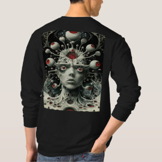 BUITENAARDSE KIJKEN VOOR DE AARDE, TERUG GEDRUKT O T-SHIRT