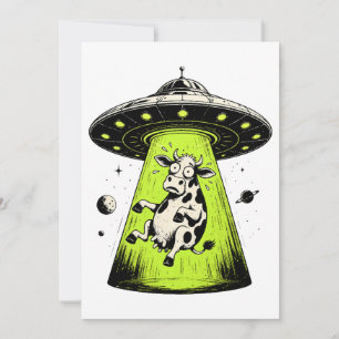 Buitenaardse Koe Ontwapend Weirdcore Surreal Kaart