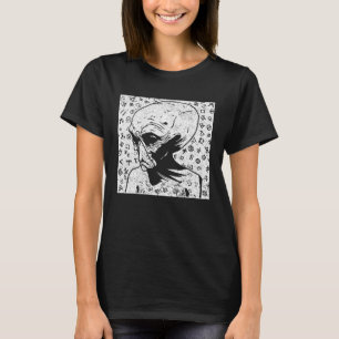 Buitenaardse kop in de ruimte in de ruimte is buit t-shirt