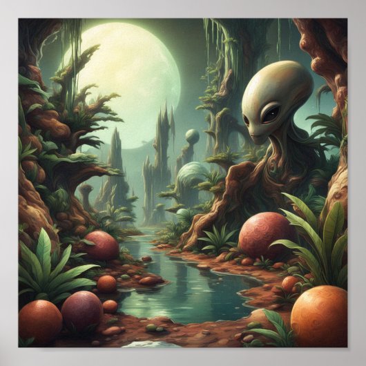 Buitenaardse kunst poster (Voorkant)