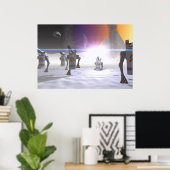 buitenaardse landing poster (Thuiskantoor)