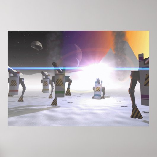 buitenaardse landing poster (Voorkant)