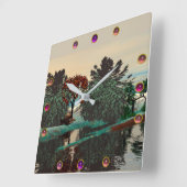 BUITENAARDSE LANDSCHAP,BOMEN,LAGOON HYPERION Scien Vierkante Klok (Hoek)