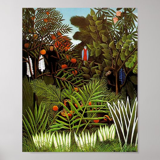 Buitenaardse landschap van Henri Rousseau Poster (Voorkant)
