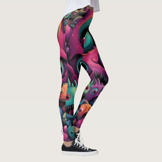 buitenaardse liefde held grappig gelukkig gezond leggings (Rechts)