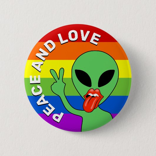 buitenaardse liefde ronde button 5,7 cm (Voorkant)