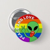 buitenaardse liefde ronde button 5,7 cm (Voorkant /achterkant)
