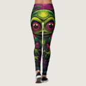 buitenaardse liefde schedel grappig goed humeur ge leggings (Achterkant)