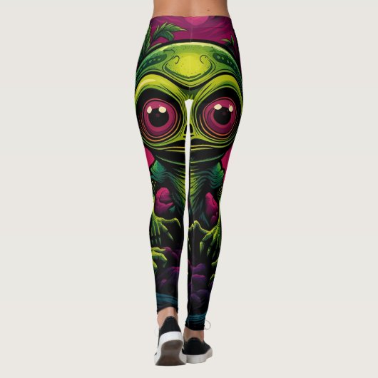 buitenaardse liefde schedel grappig goed humeur ge leggings (Achterkant)