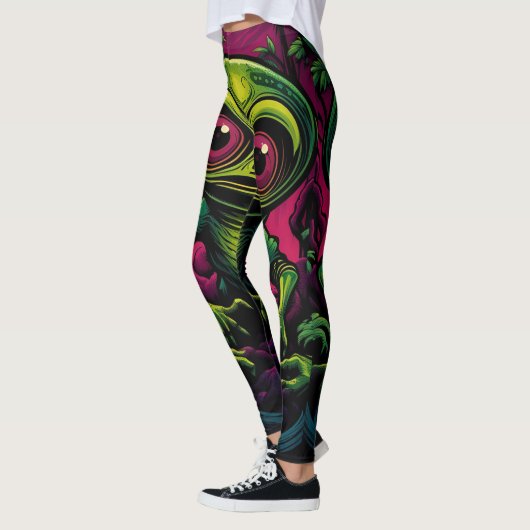 buitenaardse liefde schedel grappig goed humeur ge leggings (Links)