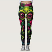 buitenaardse liefde schedel grappig goed humeur ge leggings (Voorkant)