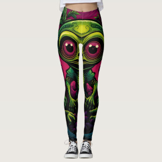 buitenaardse liefde schedel grappig goed humeur ge leggings