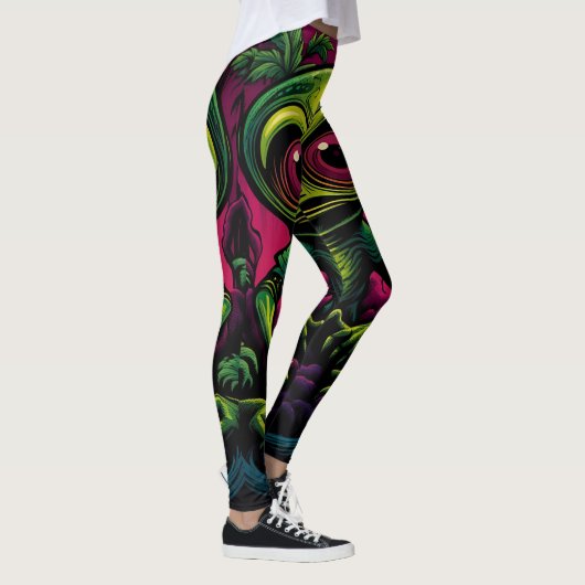 buitenaardse liefde schedel grappig goed humeur ge leggings (Rechts)
