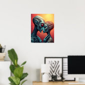 Buitenaardse Liefhebbers Sci-Fi Poster (Thuiskantoor)