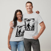 Buitenaardse ontmoeting met Bigfoot T-shirt (Unisex)