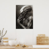 Buitenaardse ontmoetingen, een surrealistisch Alie Poster (Keuken)