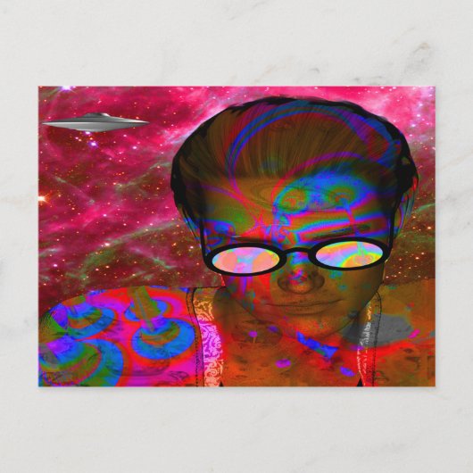 Buitenaardse Ontvoering Briefkaart (Voorkant)
