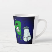 buitenaardse ontvoering latte mok (Rechts)