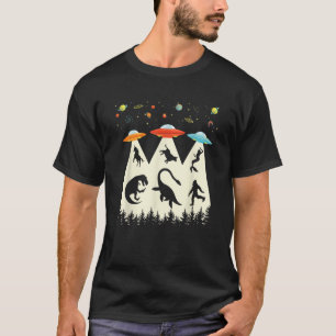  buitenaardse ontvoering T Rex Loch Ness Bigfoot F T-shirt