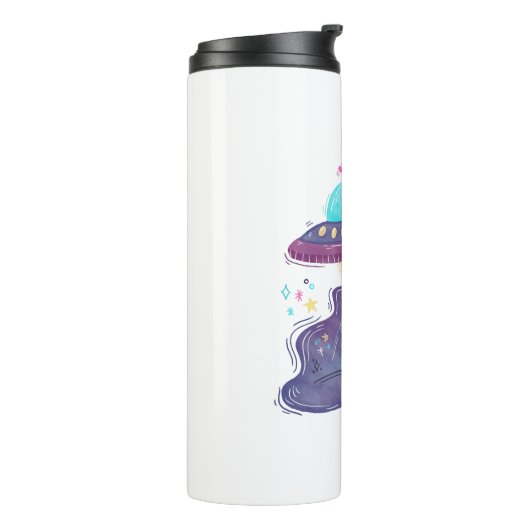 buitenaardse ontvoering thermosbeker (Gedraaid links)