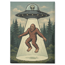Buitenaardse ontvoering van Bigfoot-magneet