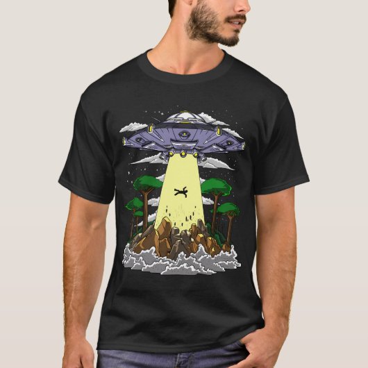 Buitenaardse ontvoerings samenzwering t-shirt (Voorkant)
