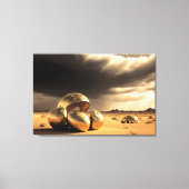 Buitenaardse overblijfselen in de woestijn canvas afdruk (Voorkant)