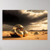 Buitenaardse overblijfselen in de woestijn poster (Voorkant)