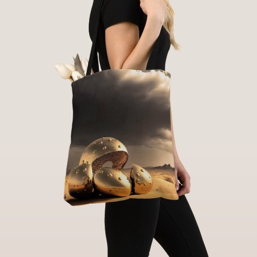 Buitenaardse overblijfselen in de woestijn tote bag (Dichtbij)