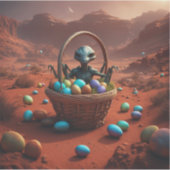 Buitenaardse paasmand sticker (Voorkant)