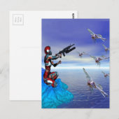 Buitenaardse planeet briefkaart (Voorkant / Achterkant)