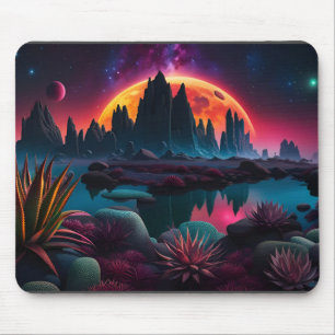Buitenaardse planeet setting Moon Muismat