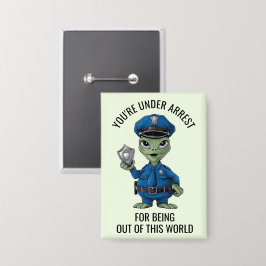 buitenaardse politieagent button