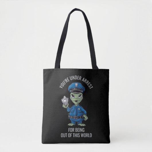 buitenaardse politieagent tote bag (Voorkant)
