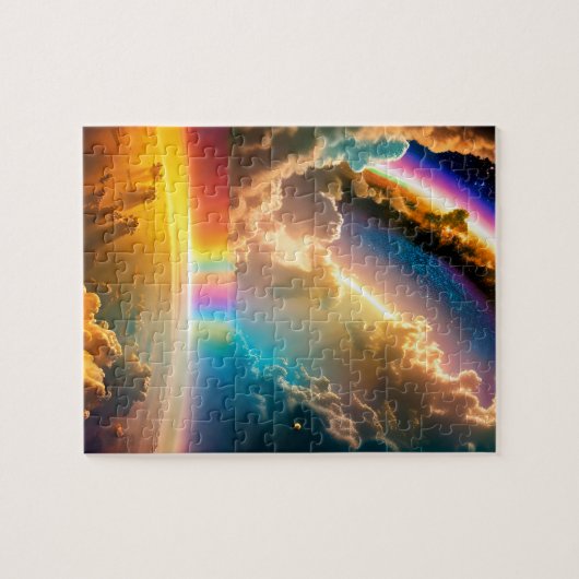 Buitenaardse regenboog kosmische magie in het univ legpuzzel (Horizontaal)