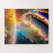 Buitenaardse Regenboog Kosmische Magie in Leuk Uni Legpuzzel (Horizontaal)