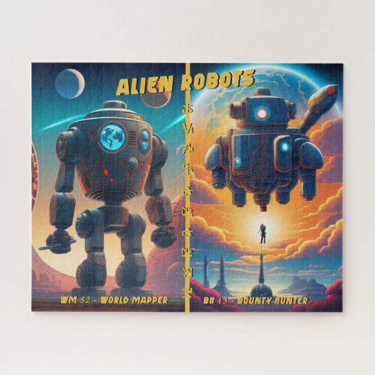 Buitenaardse Robots Legpuzzel (Horizontaal)
