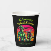 Buitenaardse Romance in de kosmische lucht Papieren Bekers (Achterkant)