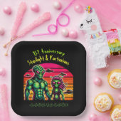 Buitenaardse Romance in de kosmische lucht Papieren Bordje (Feest)