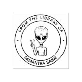 Buitenaardse ruimte uit de bibliotheek van het boe rubberstempel (Afrduk)