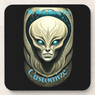Buitenaardse schedel Hoofd Thunder_Cove Bier Onderzetter