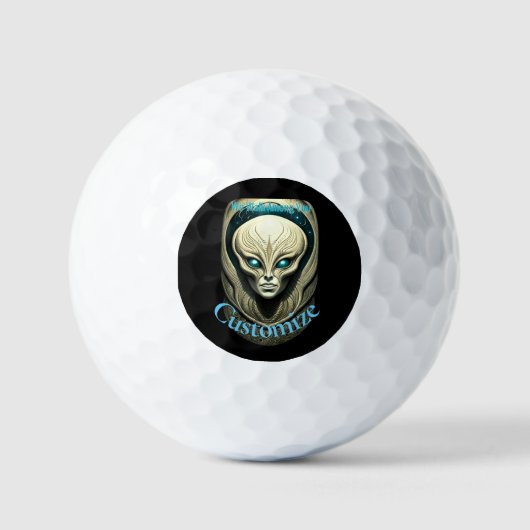 Buitenaardse schedel Hoofd Thunder_Cove Golfballen (Voorkant)