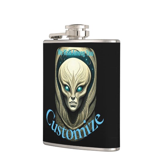 Buitenaardse schedel Hoofd Thunder_Cove Heupfles (Links)